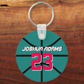 Aquamarines Sportteam Sportler Basketball Schlüsse Schlüsselanhänger (Vorderseite)