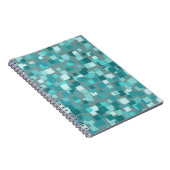 Aquamarines Squares-Notebook Notizblock (Rechte Seite)