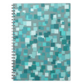 Aquamarines Squares-Notebook Notizblock (Vorderseite)