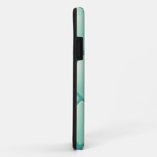 Aquamarines Steppmuster Case-Mate iPhone Hülle (Hinten/Rechts)