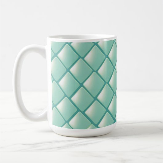Aquamarines Steppmuster Kaffeetasse (Links)