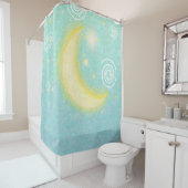 Aquamarines Sternry Moonlight Celestial Storybook Duschvorhang (Beispiel)