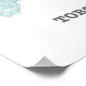 Aquamarines Straßennetz Karte von Toronto Poster (Ecke)