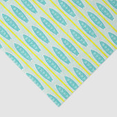 Aquamarines Surfbrett-Muster Seidenpapier (Ausschnitt)