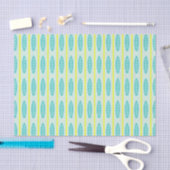 Aquamarines Surfbrett-Muster Seidenpapier (Handwerk)