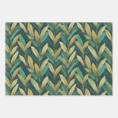 Aquamarines Ti-Blätter-Umschlagpapier Geschenkpapier Set (Vorderseite 3)