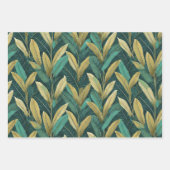 Aquamarines Ti-Blätter-Umschlagpapier Geschenkpapier Set (Vorderseite 2)