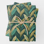 Aquamarines Ti-Blätter-Umschlagpapier Geschenkpapier Set (Beispiel)