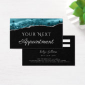 Aquamarines Ticket auf der Black Appointing Card (Schreibtisch)