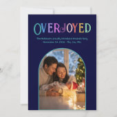 Aquamarines Tide Xmas Baby Birth Ankündigung Foto (Vorderseite)