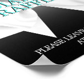 Aquamarines Tiffany Baby Dusche Windeln Raffle Sch Poster (Ecke)