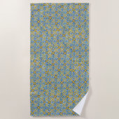 Aquamarines Tile-Design Strandtuch (Vorderseite)