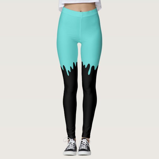 Aquamarines Tropfschleim Leggings (Vorderseite)