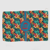 Aquamarines Tropical Paradise Golfhandtuch (Horizontal)