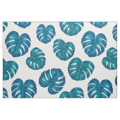 Aquamarines tropisches Monstera-Blätter-Muster Stoff (Fat Quarter (45,7 x 55,9 cm))