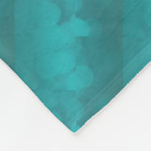 Aquamarines Türkis-Muster Fleecedecke (Ecke)