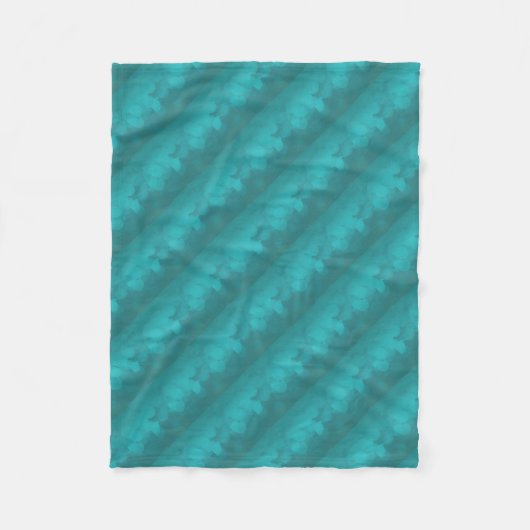 Aquamarines Türkis-Muster Fleecedecke (Vorderseite)