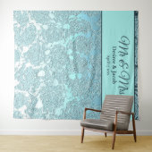 Aquamarines türkisfarbenes Foto Wandteppich (Beispiel (Horizontal))