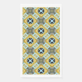 Aquamarines, türkisfarbenes, gelbes und graues Gem Serviette