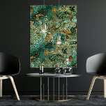 Aquamarines türkisfarbenes goldbraunes Mineralienm Poster<br><div class="desc">Schöne zeitgenössische Aqua türkis,  aquamarin und goldbraun Mineralien Marmor Muster. Verziertes,  trendiges,  modernes und skurriles Hipster Design für den künstlerischen oder künstlerischen angesagten Trend-Setter,  Vintage Retro-Art Stil oder abstrakte grafische geometrische Motive Designer.</div>
