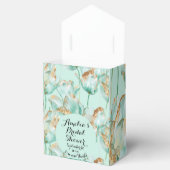 Aquamarines türkisfarbenes Tulips Gold Glitzer Bra Geschenkschachtel (Geöffnet)