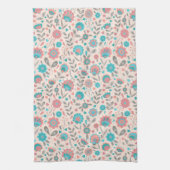 Aquamarines u. korallenrotes geschirrtuch (Vertikal)