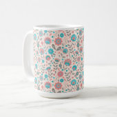 Aquamarines u. korallenrotes kaffeetasse (Vorderseite Links)