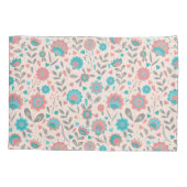 Aquamarines u. korallenrotes kissenbezug (Rückseite-Links)