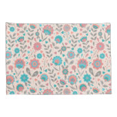 Aquamarines u. korallenrotes kissenbezug (Rückseite-Rechts)