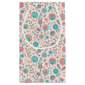 Aquamarines u. korallenrotes kleine geschenktüte (Rückseite)