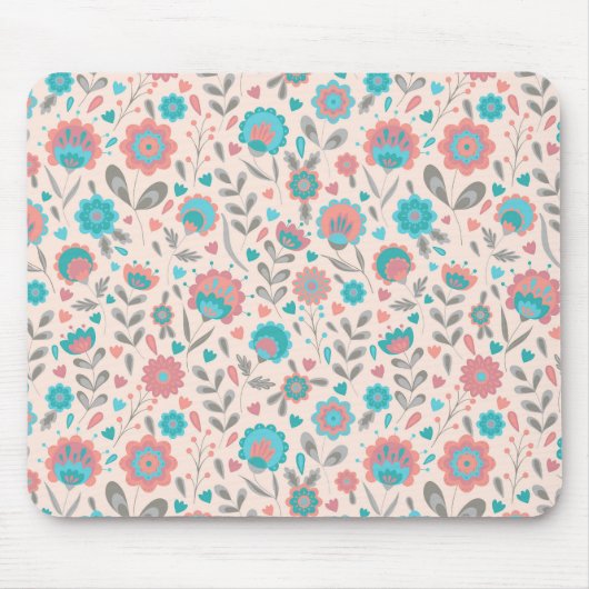 Aquamarines u. korallenrotes mousepad (Vorne)