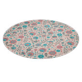 Aquamarines u. korallenrotes schneidebrett (Ecke)