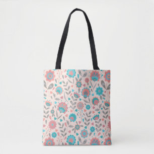 Aquamarines u. korallenrotes tasche