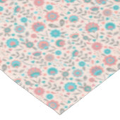 Aquamarines u. korallenrotes tischdecke (Schrägansicht)