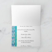 Aquamarines und Amethyst iKat ZigZag-Muster Ankündigung (Innenseite)