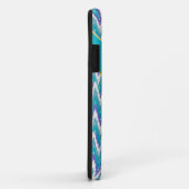 Aquamarines und Amethyst iKat ZigZag-Muster Case-Mate iPhone Hülle (Hinten/Rechts)