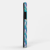 Aquamarines und Amethyst iKat ZigZag-Muster Case-Mate iPhone Hülle (Hinten/Rechts)