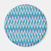 Aquamarines und Amethyst iKat ZigZag-Muster Magnet (Vorne)