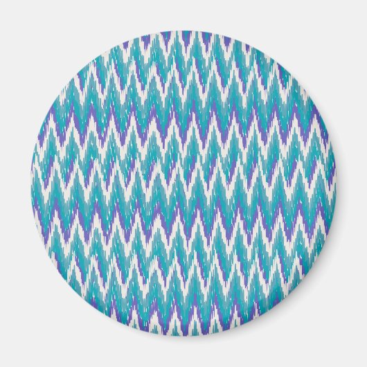 Aquamarines und Amethyst iKat ZigZag-Muster Magnet (Vorne)