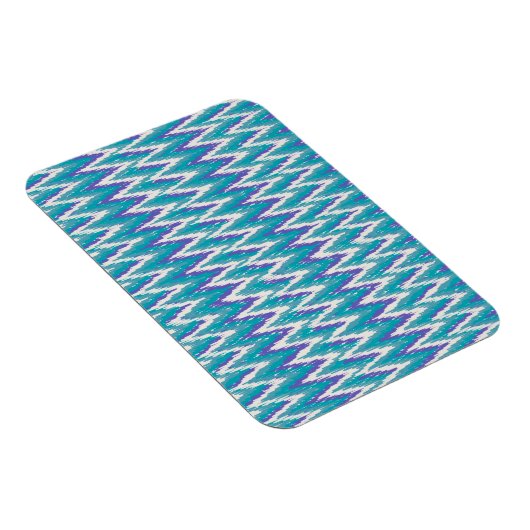 Aquamarines und Amethyst iKat ZigZag-Muster Magnet (Rechte Seite)