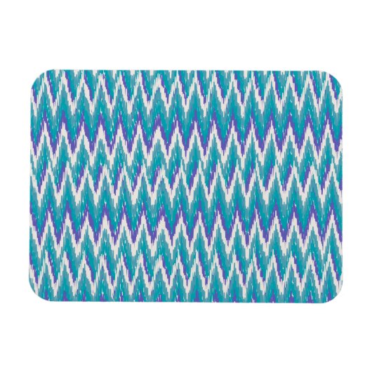 Aquamarines und Amethyst iKat ZigZag-Muster Magnet (Horizontal)