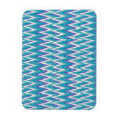 Aquamarines und Amethyst iKat ZigZag-Muster Magnet (Vertikal)