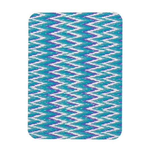Aquamarines und Amethyst iKat ZigZag-Muster Magnet (Vertikal)