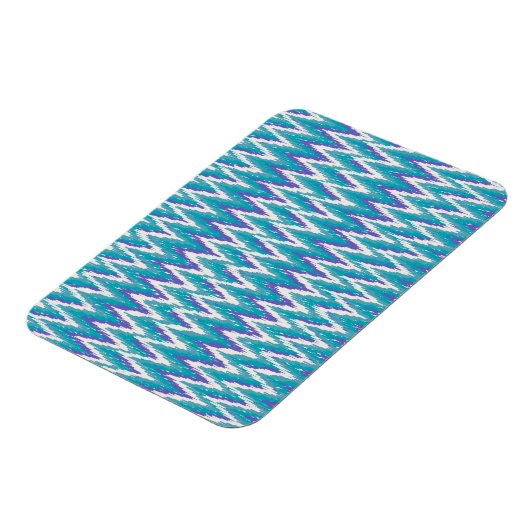 Aquamarines und Amethyst iKat ZigZag-Muster Magnet (Linke Seite)