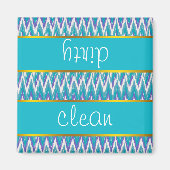Aquamarines und Amethyst iKat ZigZag-Muster Magnet (Vorne)