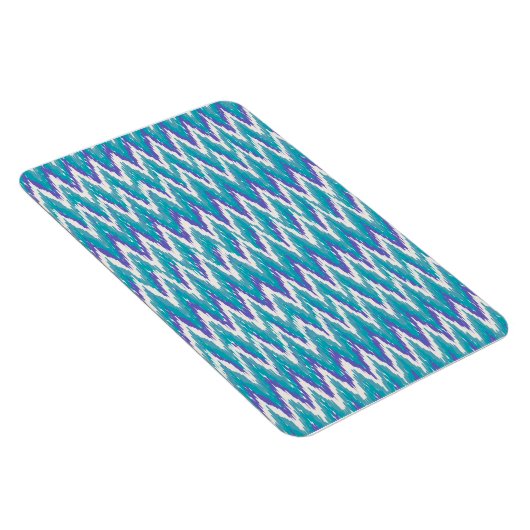 Aquamarines und Amethyst iKat ZigZag-Muster Magnet (Rechte Seite)