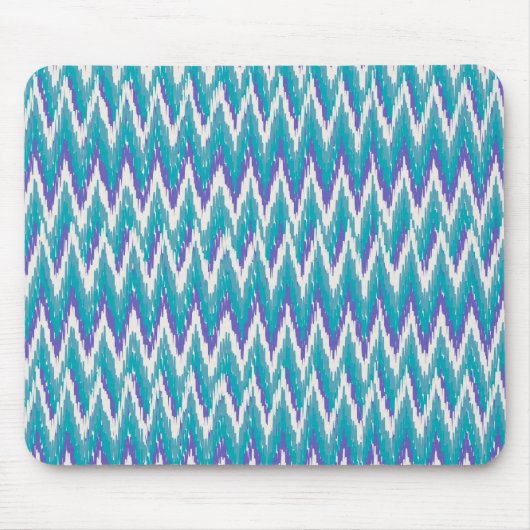 Aquamarines und Amethyst iKat ZigZag-Muster Mousepad (Vorne)