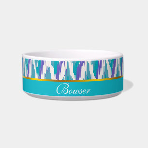 Aquamarines und Amethyst iKat ZigZag-Muster Napf