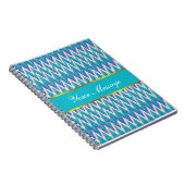 Aquamarines und Amethyst iKat ZigZag-Muster Notizblock (Rechte Seite)