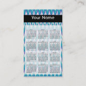 Aquamarines und Amethyst iKat ZigZag-Muster Visitenkarte (Rückseite)